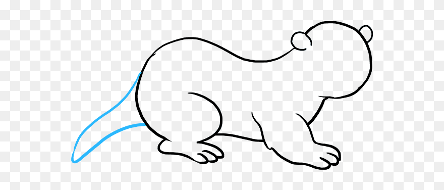 How To Draw Otter - Sea Otter Easy Drawing Clipart