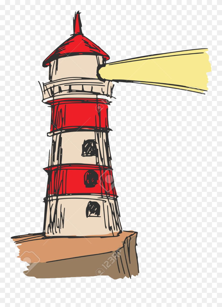 Light House Cartoon Clipart