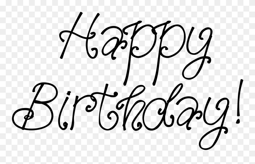 Happy Birthday Calligraphy Png Clipart - Calligraphy Transparent Png