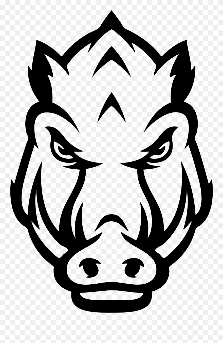 Cookout Clipart Autumn, Cookout Autumn Transparent - Arkansas Razorbacks Logo Black And White - Png Download