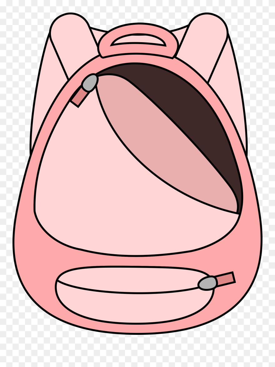 Bag Clipart - School Bag Open Clipart - Png Download