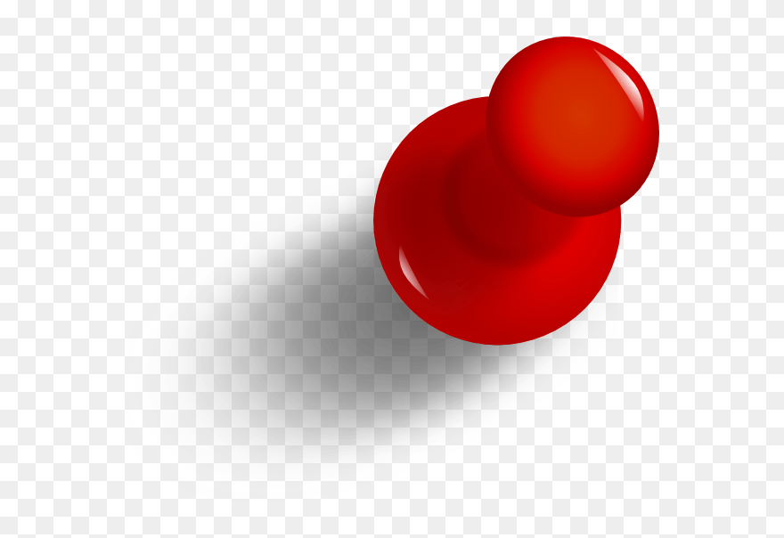 Thumbtack/pushpin 2 Clip Art - Push Pin Clipart - Png Download