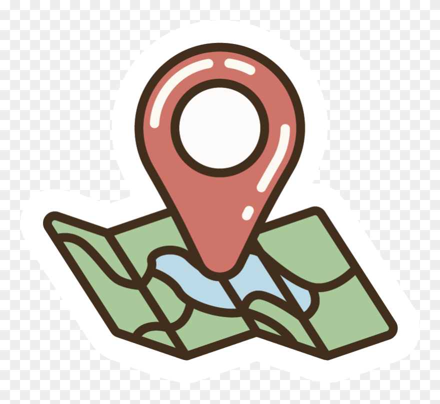 Map For Suitcase Wall Decal - Map Travel Clipart - Png Download