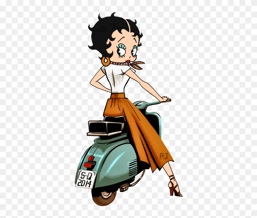 Download Dallas Cowboys Clipart Girly Betty Boop On Scooter Png