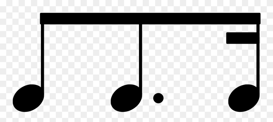 4 Sixteenth Notes Note Png - Four Beamed Eighth Notes Clipart