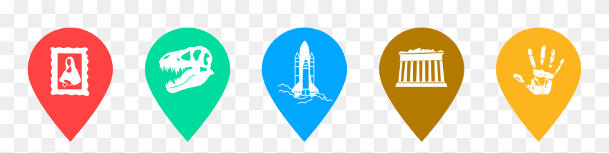 Museum Map Pins - Emblem Clipart