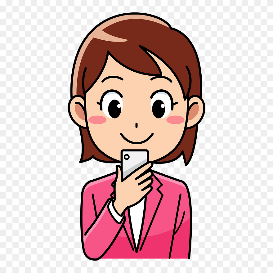 Business Woman Smartphone Clipart - Woman Clipart - Png Download
