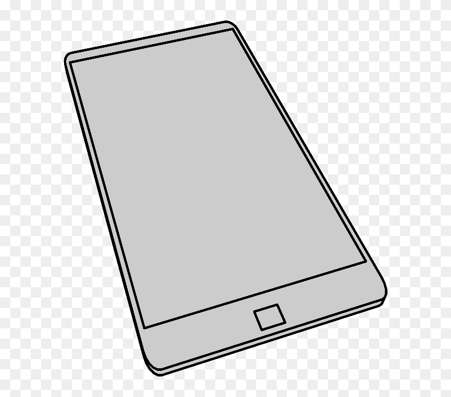 A Simple Smartphone Clip Arts - Line Art - Png Download