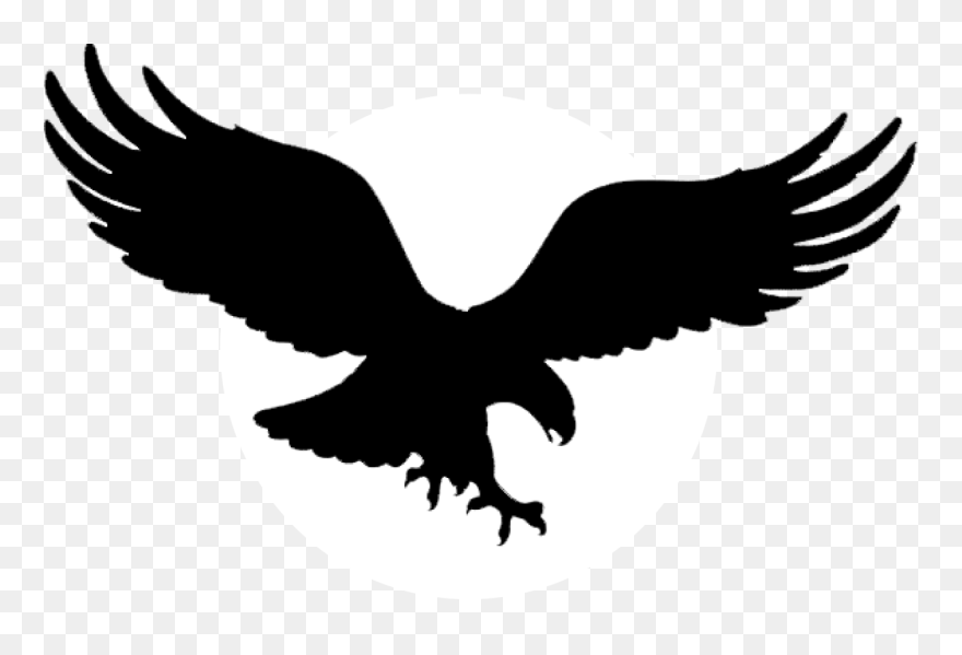 Eagle Clipart Black And White Transparent - Logo With Black Eagle - Png Download