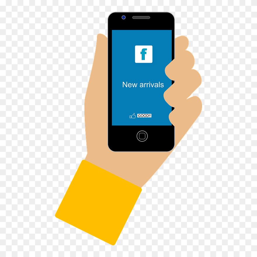 Smartphone Hand Facebook Clipart - フリー 写真 素材 スマホ 画面 - Png Download