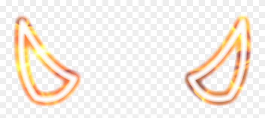 Aesthetic Neon Devil Horns Clipart