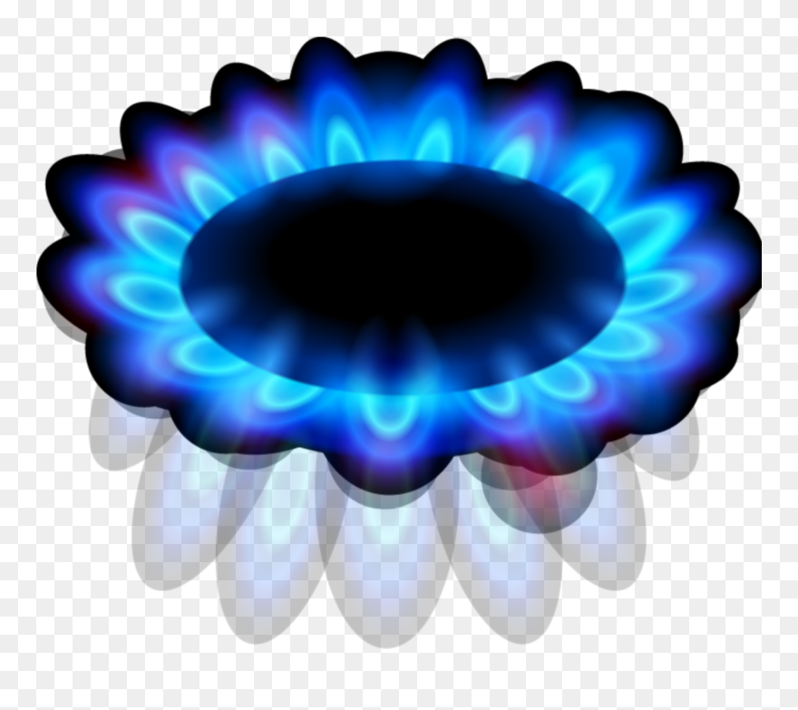 #ftestickers #fire #flames #gas #blue - Png Fogo De Fogão Clipart
