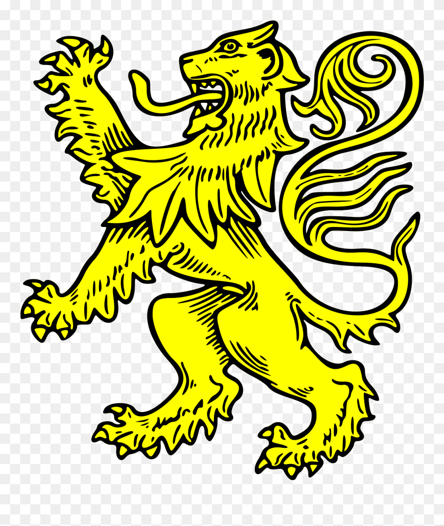 Lion Rampant Svg Vector File, Vector Clip Art Svg File - Scottish Lion Rampant - Png Download