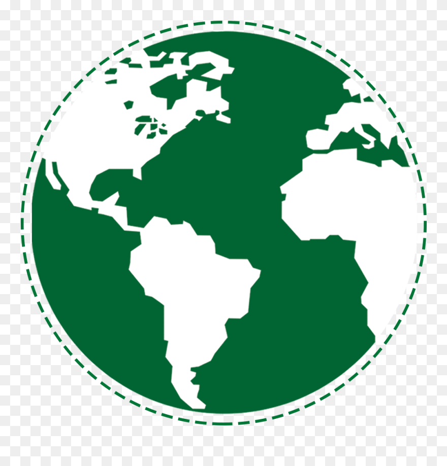 World Map Icon White Clipart