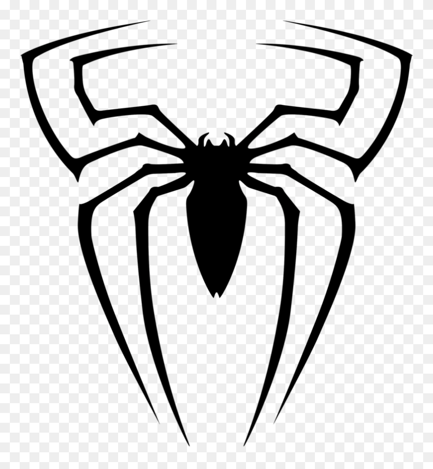 Clipart Black And White Stock Spider Man Logo Cliparts - Spiderman Logo Png Transparent Png