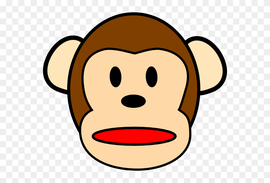 Cartoon Surprised Face - Easy Monkey Clip Art - Png Download