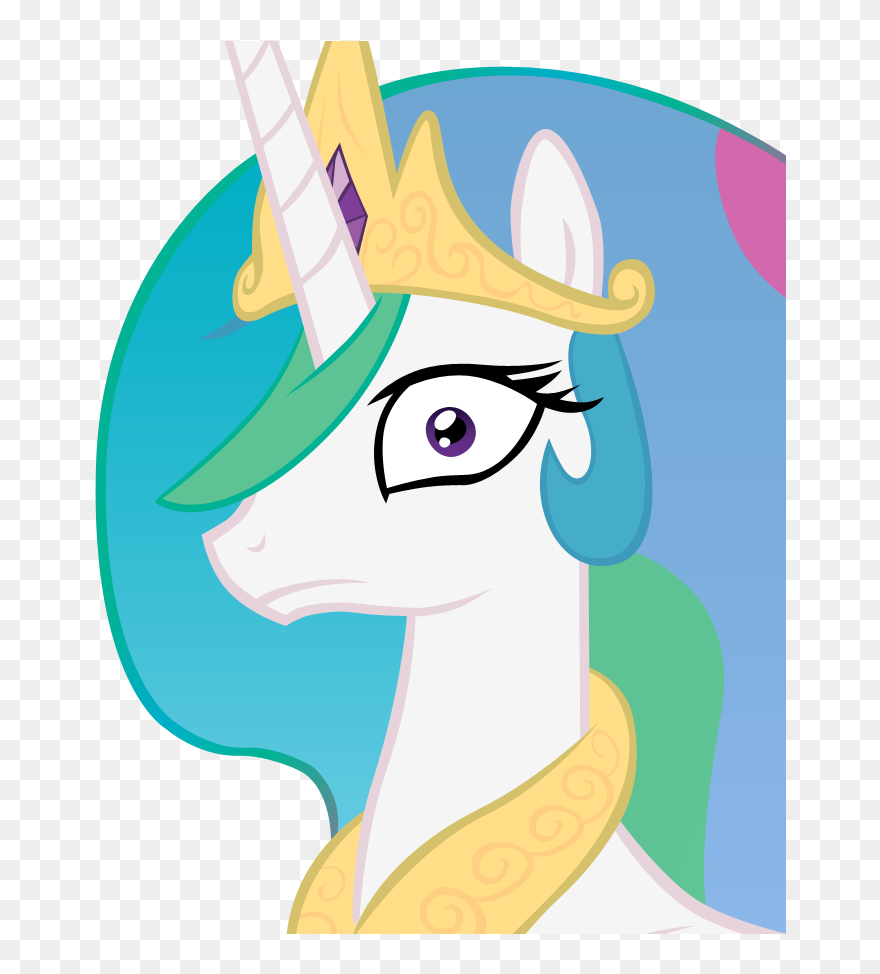 Transparent Surprised Face Clipart - Mlp Princess Celestia Scared - Png Download