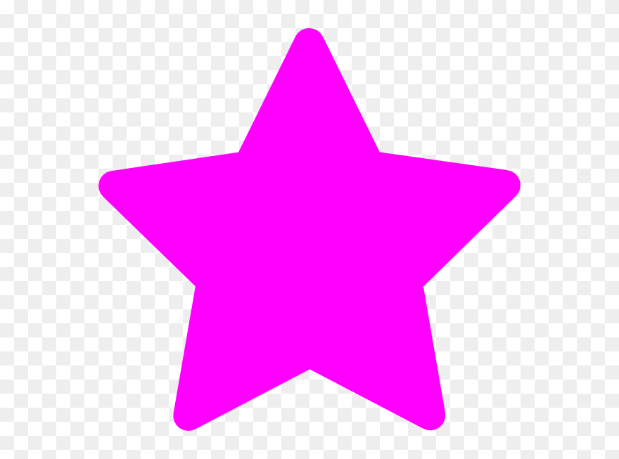 Neon Pink Star Swoosh Free Clipart Svg Black And White - Pink Star Clipart - Png Download