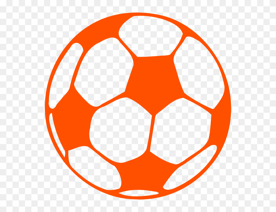 Orange Soccer Ball Clip Art - Png Download
