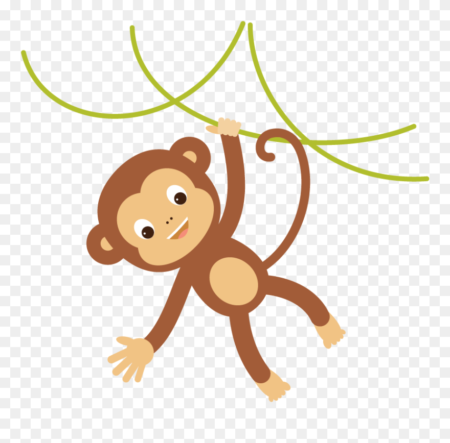Monkeys Clip Arts For - Hanging Monkey Png Transparent Png