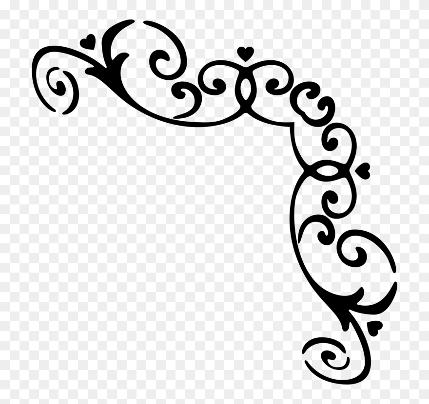 Heart,plant,line Art - Hearts Ornamental Frame Png Clipart