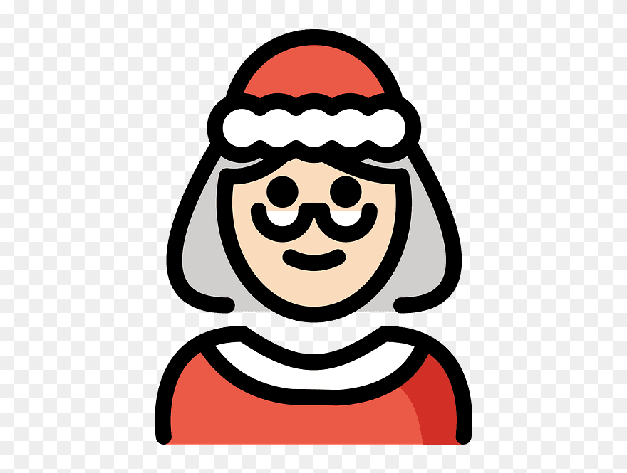 Claus Emoji Clipart - Clip Art - Png Download