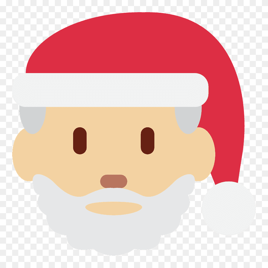 Santa Claus Emoji Clipart - Google Santa Claus Emoji - Png Download