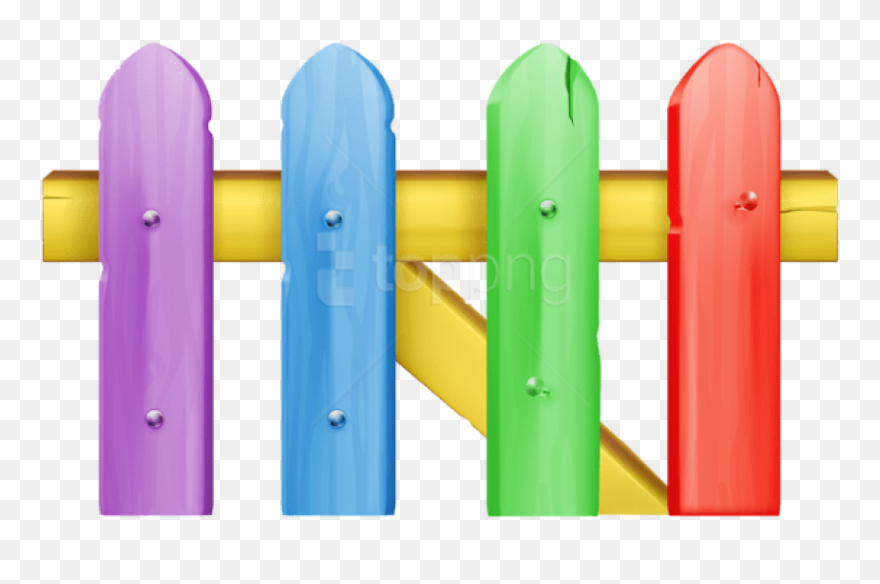 Free Png Download Colorful Fence Transparent Clipart - Colored Deck Railings