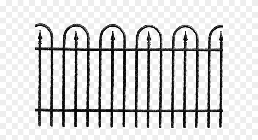Fence Clipart Black And White - Png Download