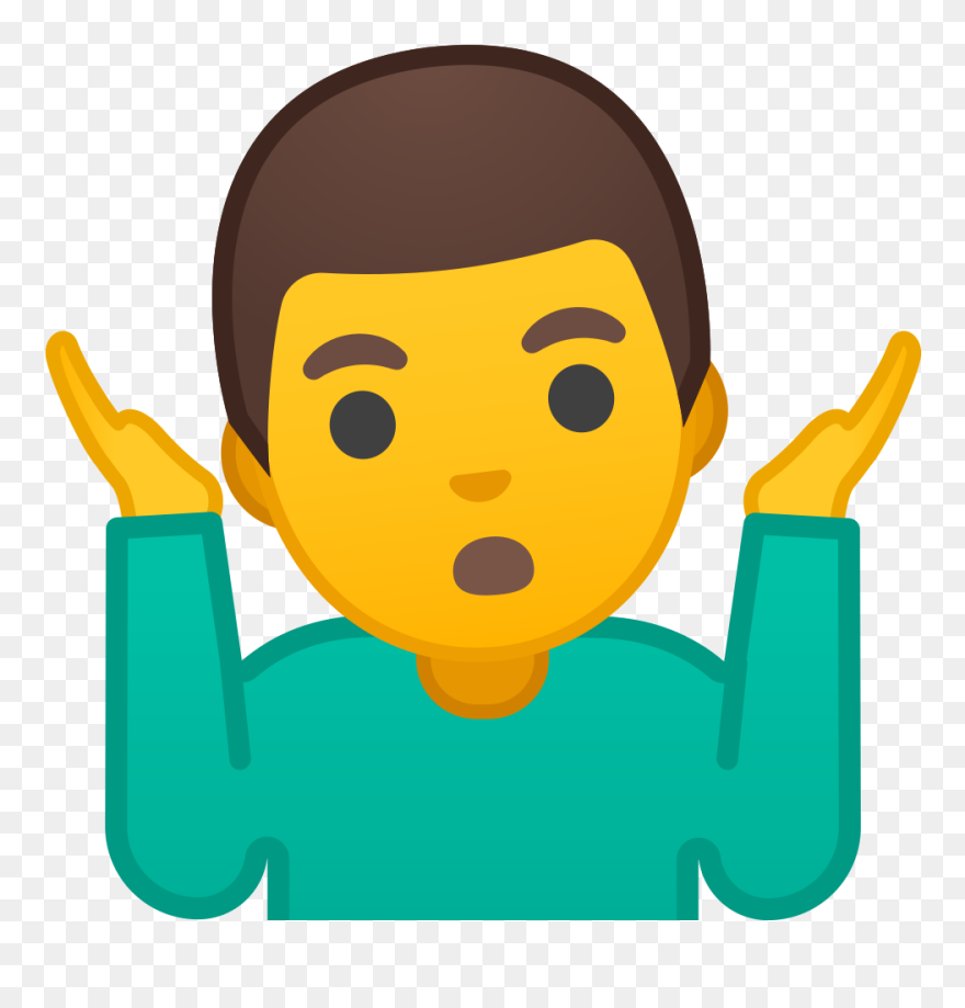 Man Shrugging Icon - Don T Know Emoji Clipart