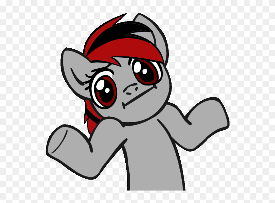 Shrugging Emoticon - Mlp Shrug Clipart