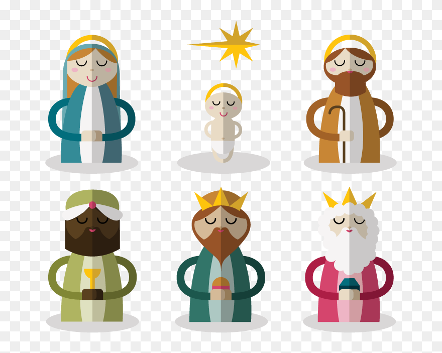 Nativity Role Summary Png Download - 耶稣 诞生 卡通 图案 Clipart