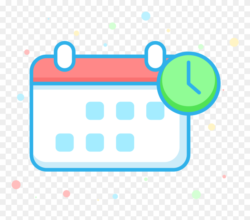 Calendar Icon - Circle Clipart