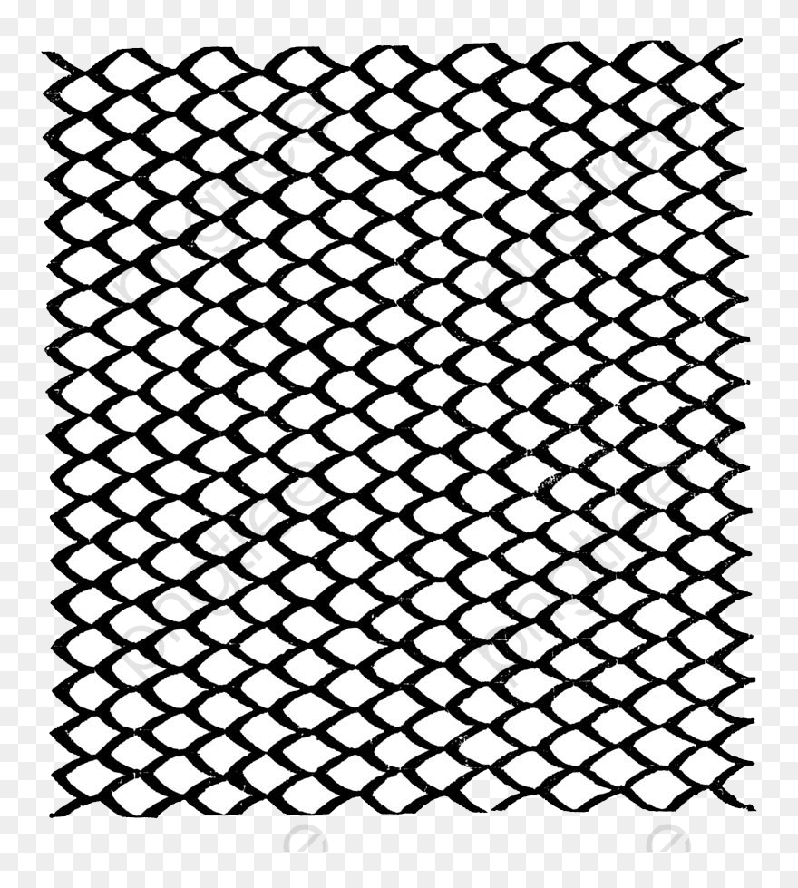 Dense Fish Scales, Fish Clipart, Black, Line Png Transparent - Fish Scale Pattern Png