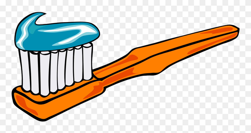 Orange Toothbrush Clipart - Png Download