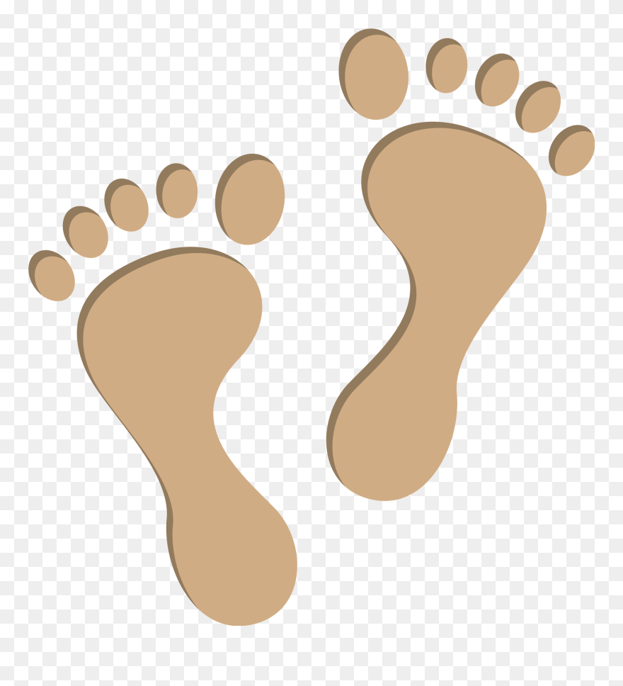 Footprints - Clipart Baby Foot Print - Png Download
