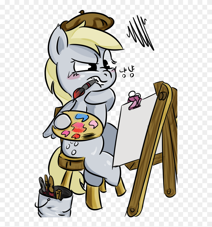 Artist Walthooves Beret - Cartoon Clipart