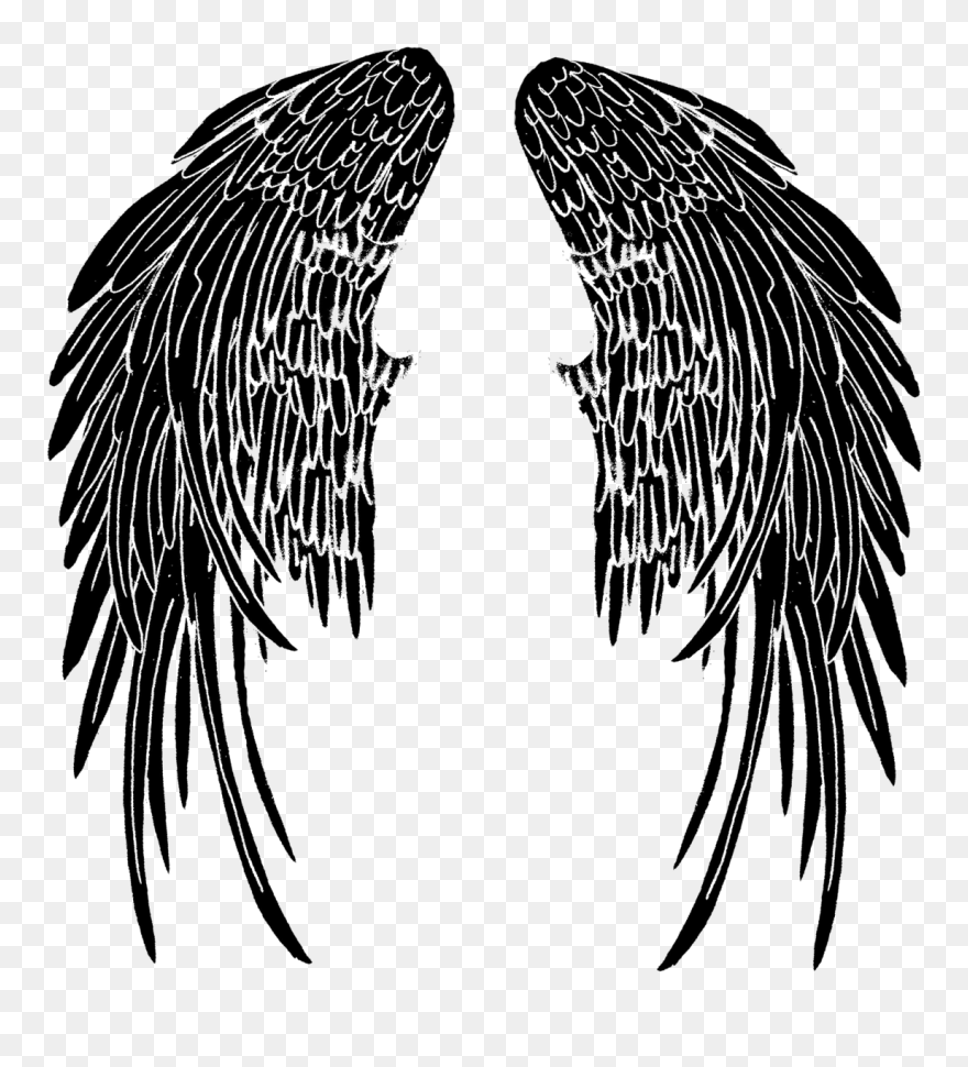 Transparent Feather Tattoo Png - Transparent Wing Tattoos Png Clipart