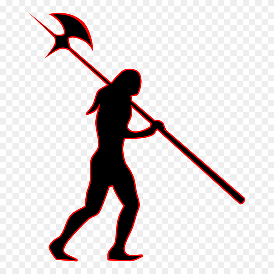 Medieval Guard Silhouette Vector Image - Silhueta Medieval Clipart