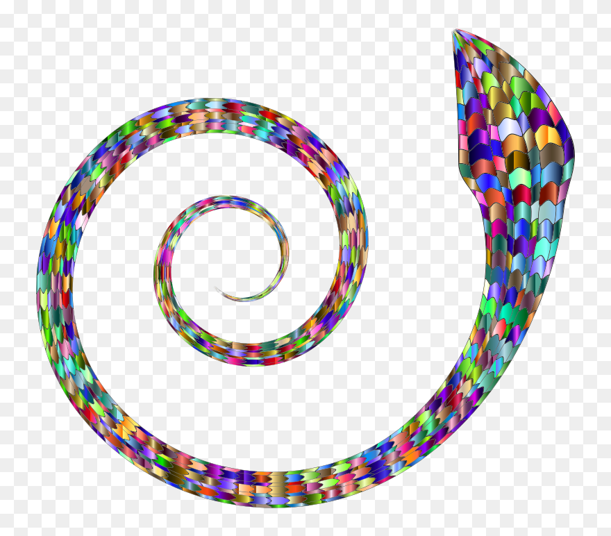 Chromatic Coiled Snake - Portable Network Graphics Clipart