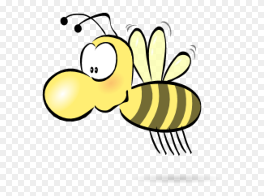 Flying Bee Clipart - Bee With A Nose - Png Download