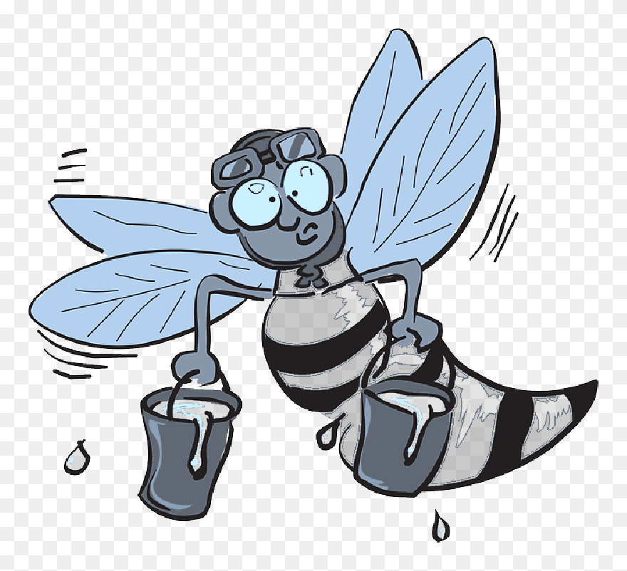 Transparent Buckets Clipart - Worker Bee Desenho - Png Download