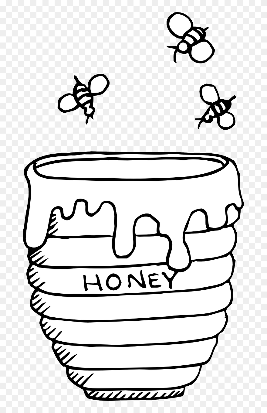 Honey Pot Black And White Clipart