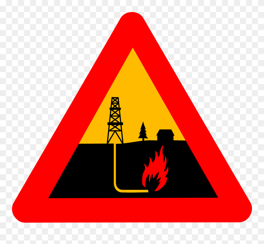 Ecology, Oil, Pollution, Warning, Sign, Attention - Shale Gas Clipart - Png Download