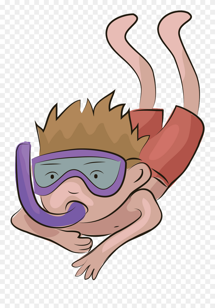 Boy Snorkeling Clipart - Snorkeling Clipart - Png Download