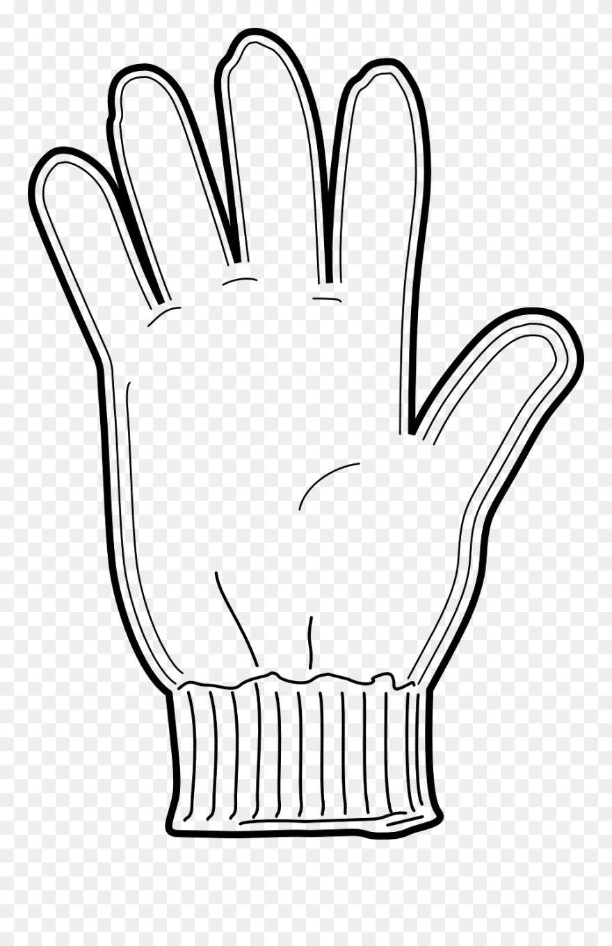 Playroom Drawing - Glove Clipart Black And White - Png Download