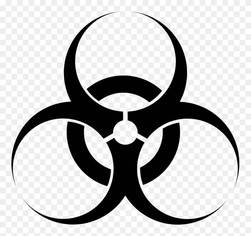 Line Art,emblem,symmetry - Biohazard Symbol Clipart