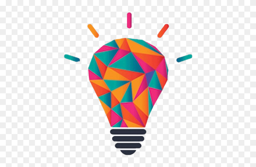 Idea Solution - Colourful Light Bulb Png Clipart
