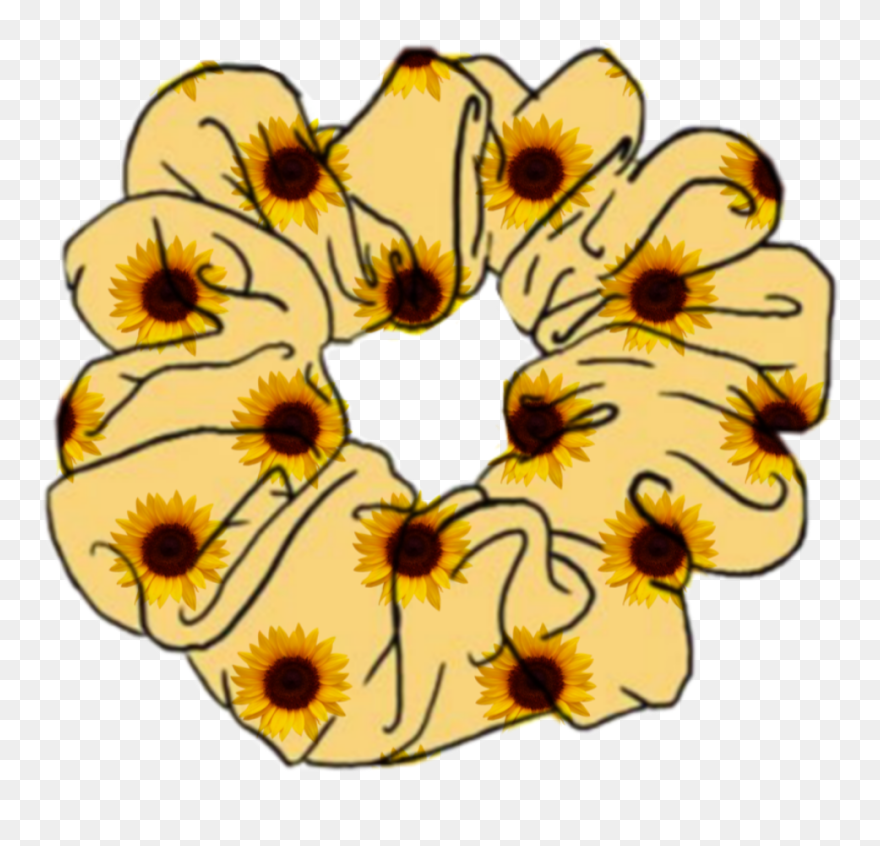 #sunflower #flower #scrunchies #scrunchie #scrunchy - Scrunchies Stickers Clipart