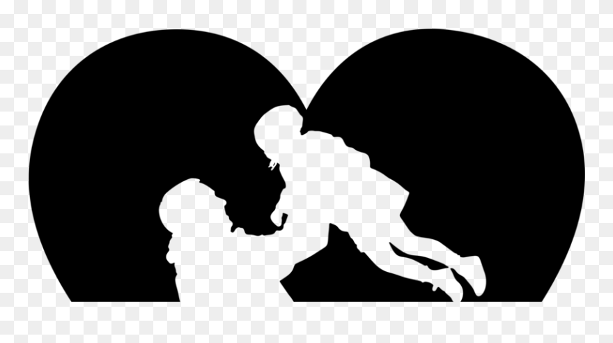 Human Behavior,silhouette,love - Symbol Father And Daughter Clipart